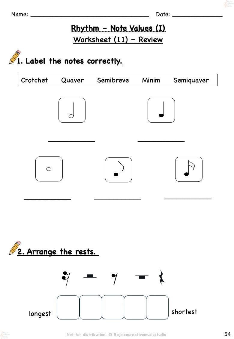 Music Writers: Rhythm(1) | Rhythm worksheets for learners of all abilities.