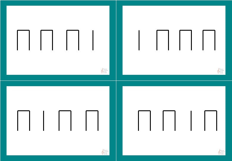 Rhythm Flash Cards (Set 1) | Rhythm flashcards for learners of all abilities.