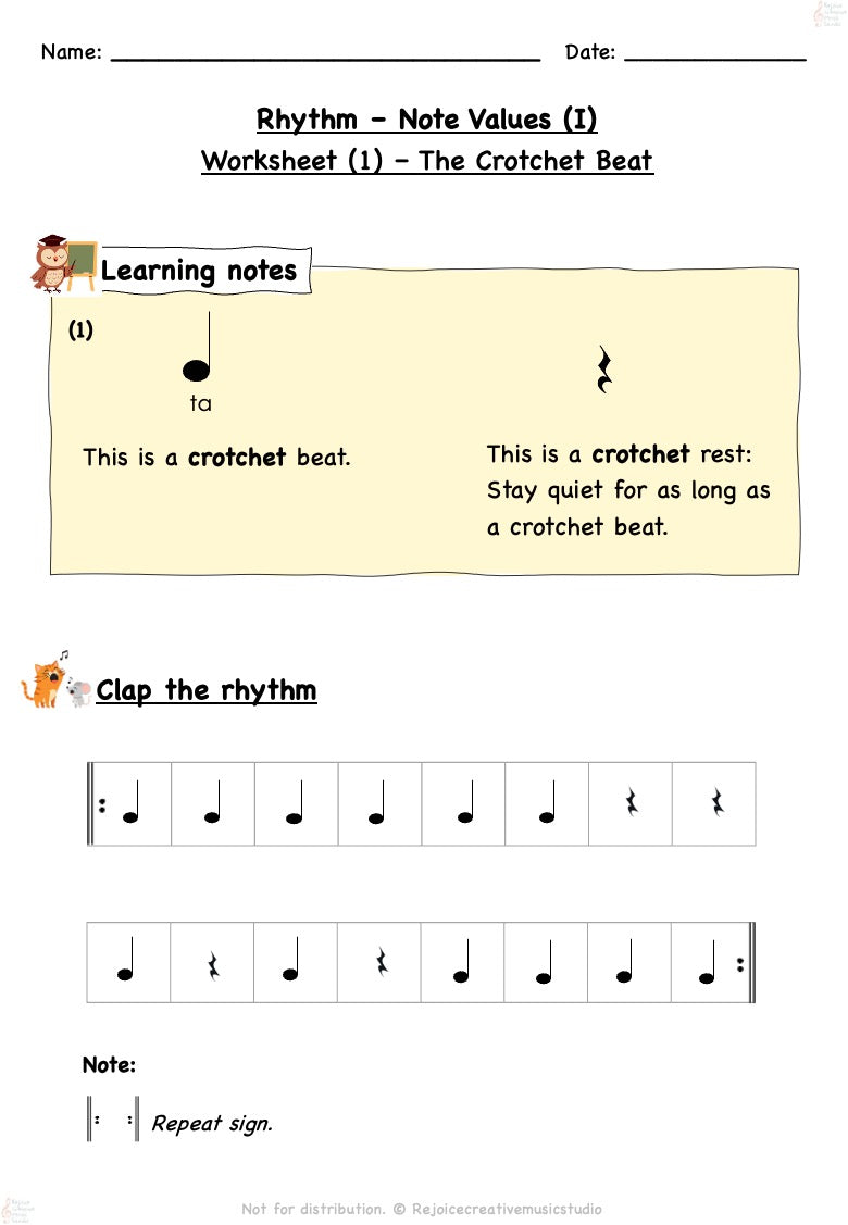 Music Writers: Rhythm(1) | Rhythm worksheets for learners of all abilities.