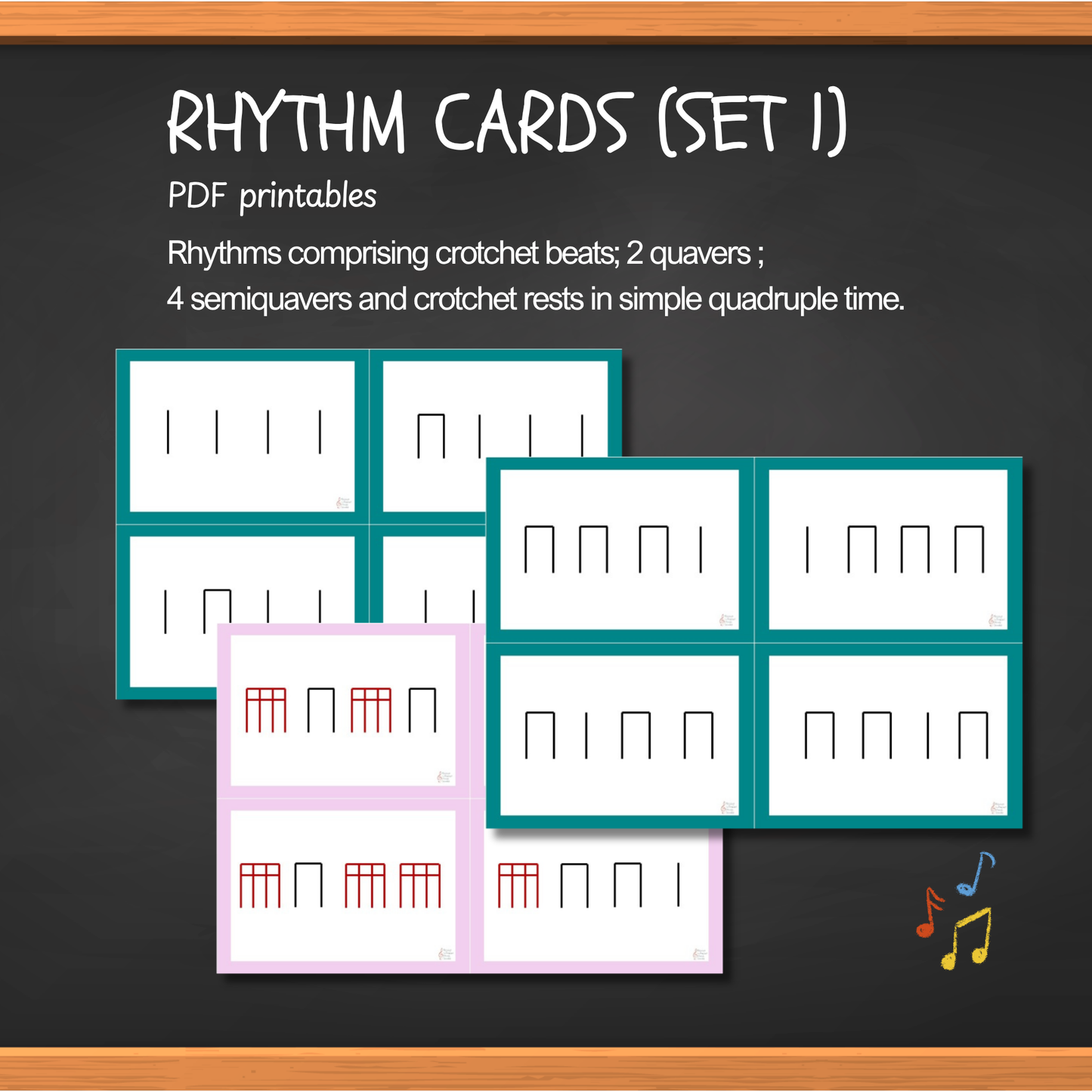 Rhythm Flash Cards (Set 1) | Rhythm flashcards for learners of all abilities.