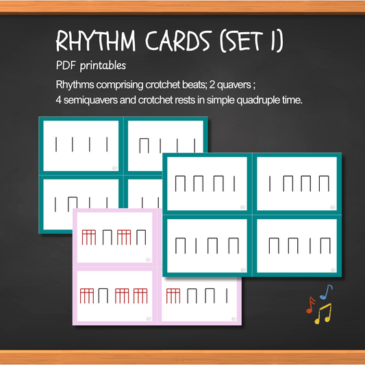 Rhythm Flash Cards (Set 1) | Rhythm flashcards for learners of all abilities.