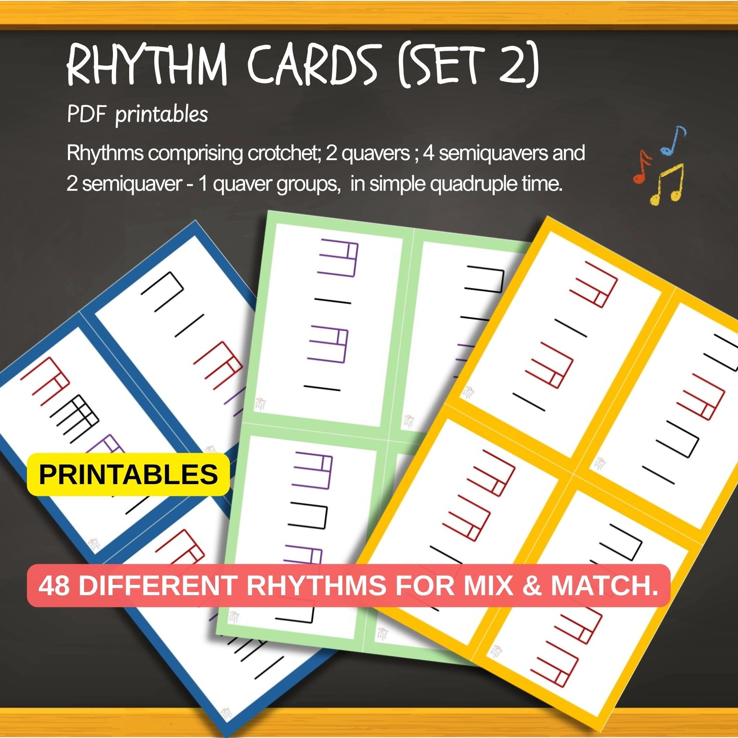 Rhythm Flash Cards (Set 2) | Rhythm flashcards for learners of all abilities