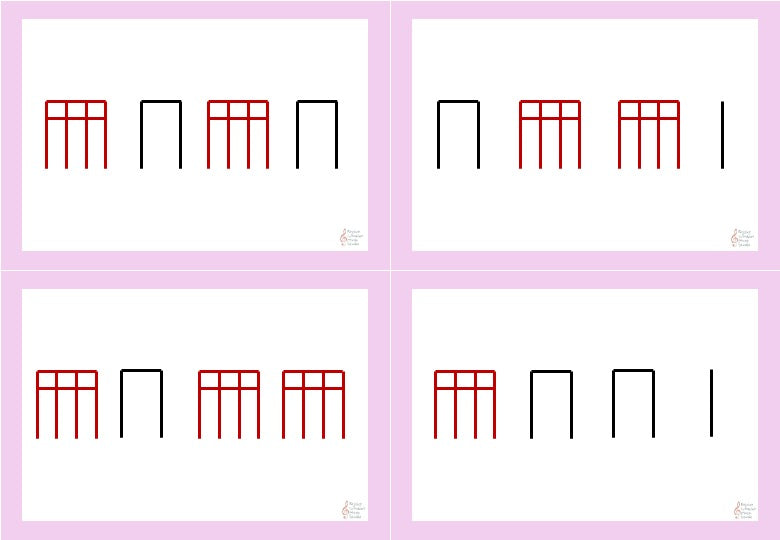 Rhythm Flash Cards (Set 1) | Rhythm flashcards for learners of all abilities.