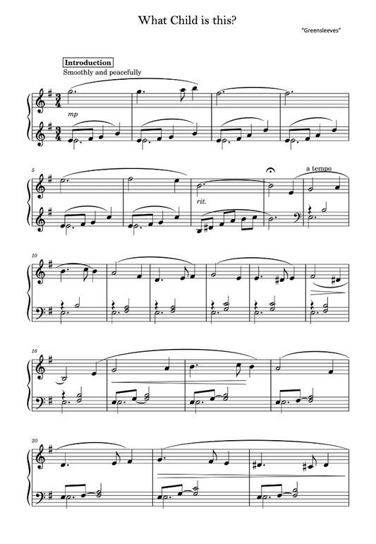 What Child is This (piano arrangement)